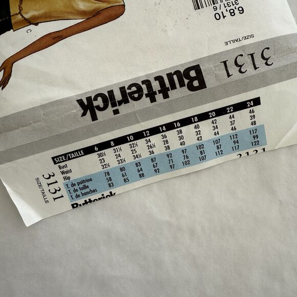 Butterick Sewing Pattern 3131 Top Shirt Blouse Sewing Pattern Misses Size 6-8 - Picture 2 of 3